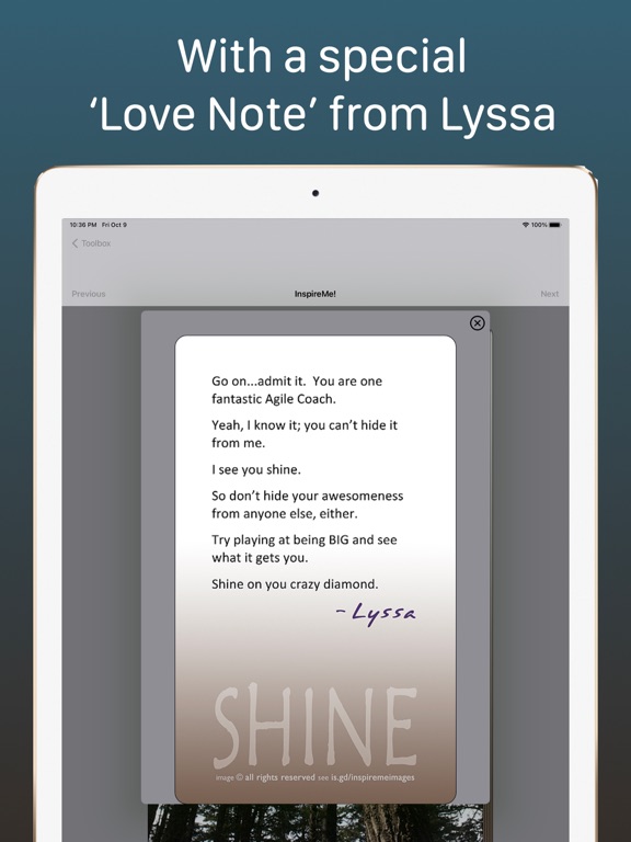 InspireMe! Cards iPad screenshot 6 - Business app