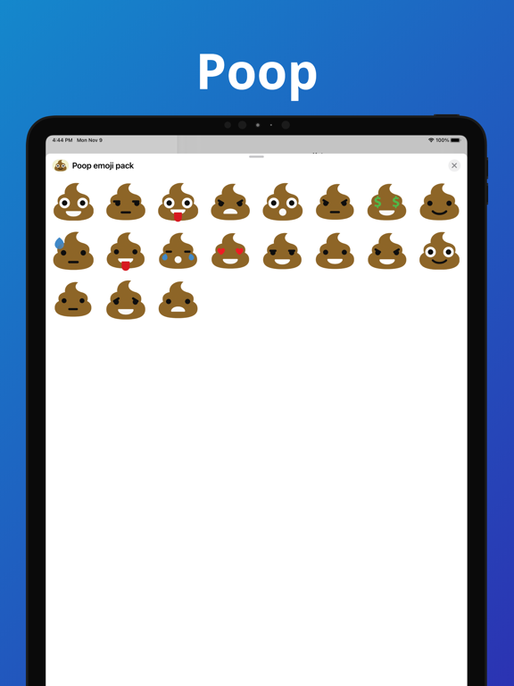 Screenshot #4 pour Poop emoji stickers for text