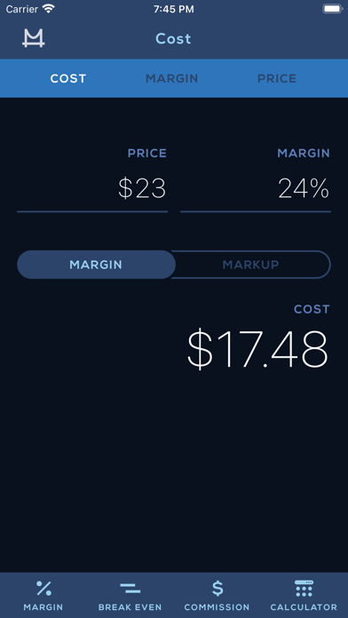 Screenshot #1 pour Cost Margin Calculator