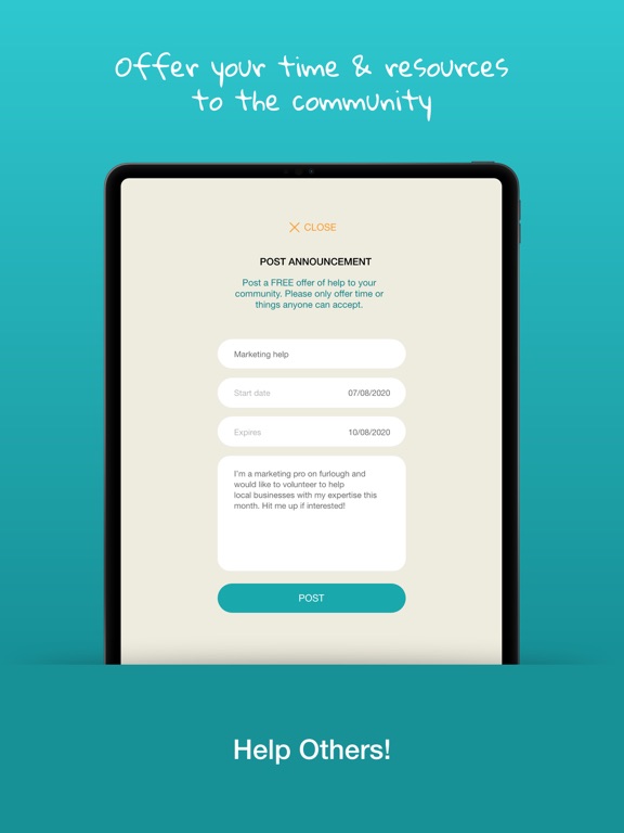Helpiing iPad screenshot 6 - Social Networking app