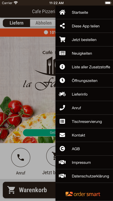Cafe Pizzeria La Famiglia Screenshot