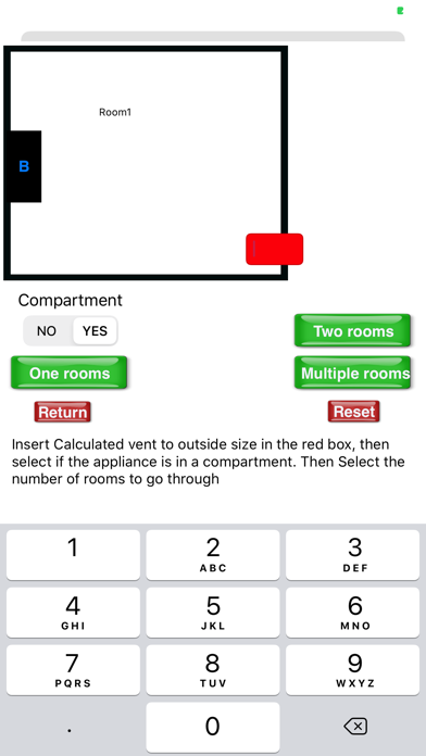 GB Gas Ventilation Calculator Screenshot