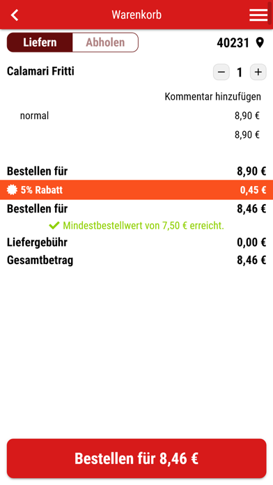 Pizza Pronto Düsseldorf Screenshot