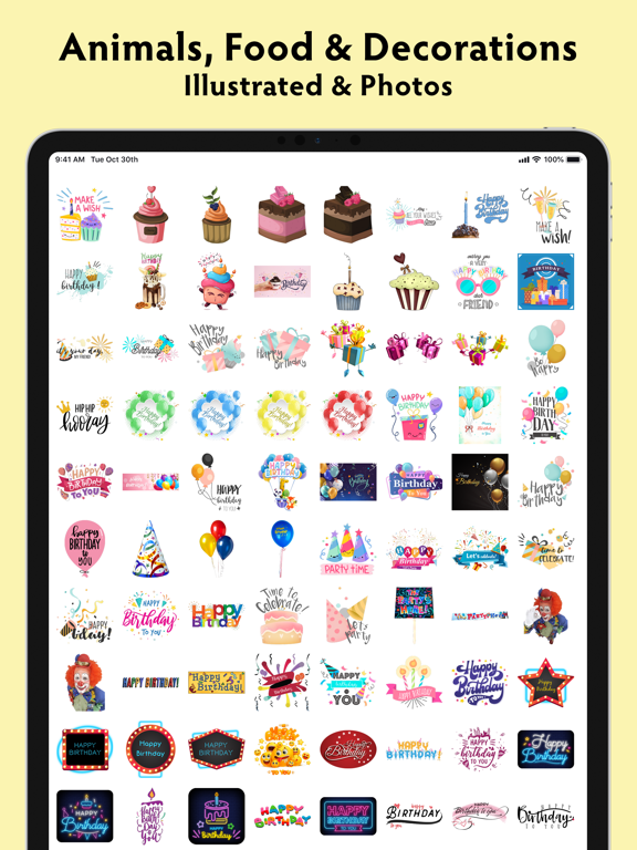 Screenshot #6 pour Birthday Stickers #1