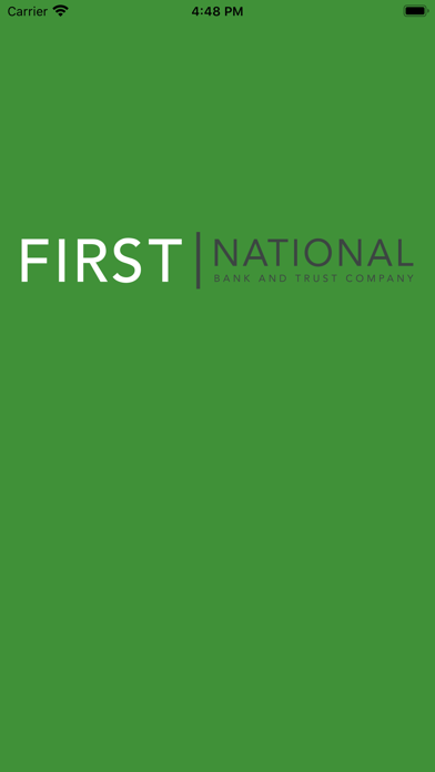 First National Bank and Trust Screenshot