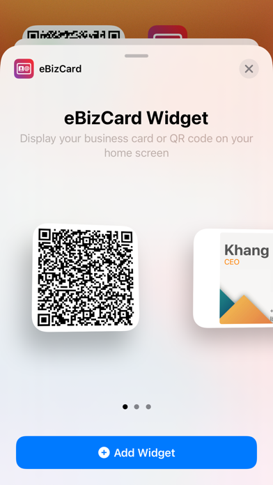 Contactless Business Card Screenshot