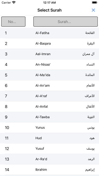 Quran Reviewer Screenshot