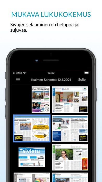 Iisalmen Sanomat, päivän lehti Screenshot