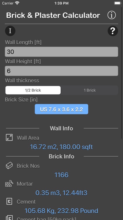 Brick and Plaster Calculator screenshot-9