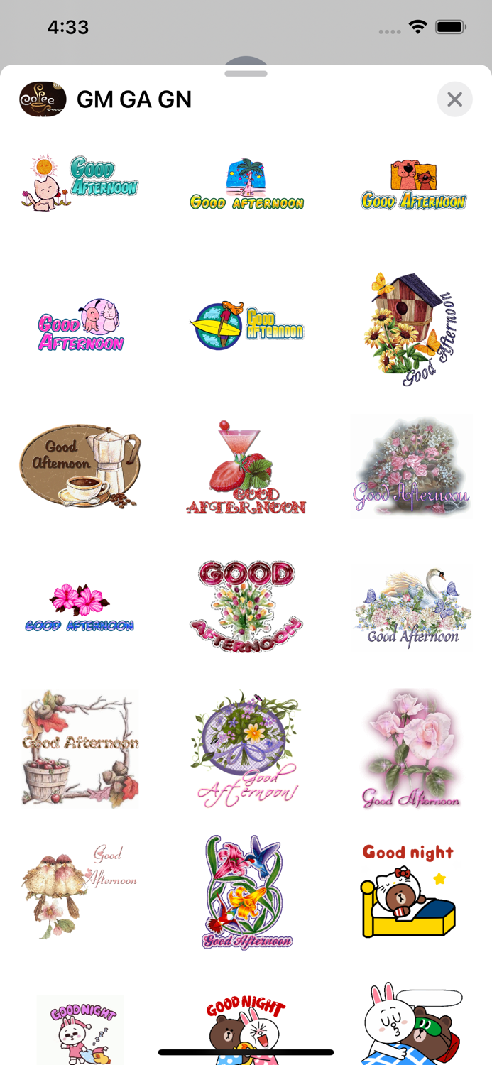 Good Morning and Night Stickers