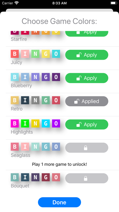 Scramble Bingo Screenshot