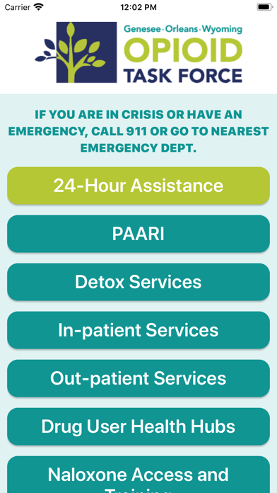 GOW Opioid Linkage to Care Screenshot