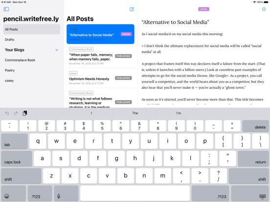 Screenshot #4 pour WriteFreely
