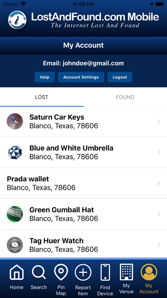 #9. LostAndFound.com Mobile (iOS) 由: The Internet Lost and Found, Inc.
