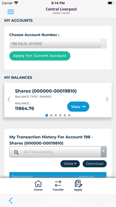Central Liverpool Credit Union Screenshot