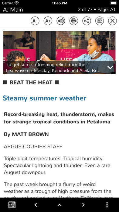 Petaluma Argus Courier Screenshot