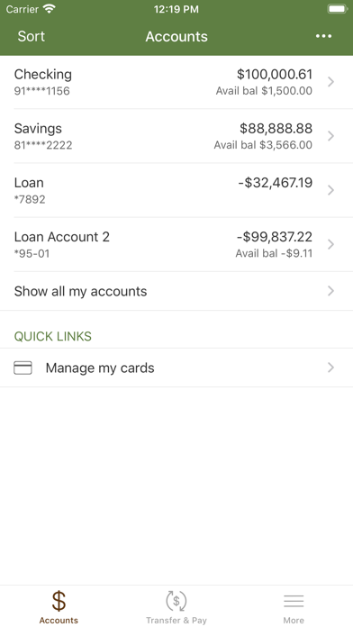 WCF Bank Mobile Screenshot