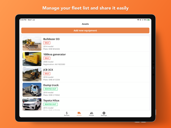 RentBook iPad screenshot 2 - Productivity app
