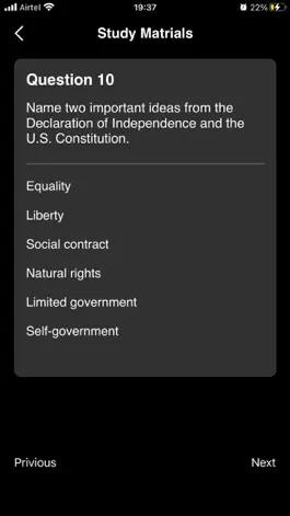 Game screenshot USA Citizenship Test Practice apk