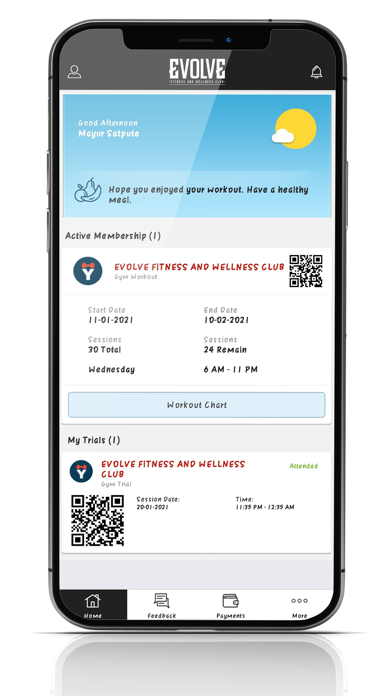 Evolve Fitness Screenshot