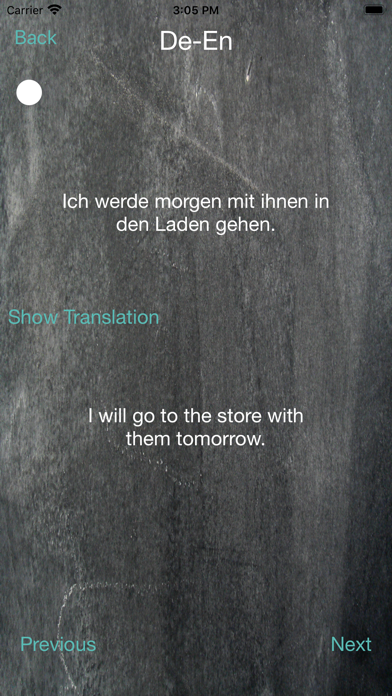 Screenshot #1 pour German Sentence Quizzer