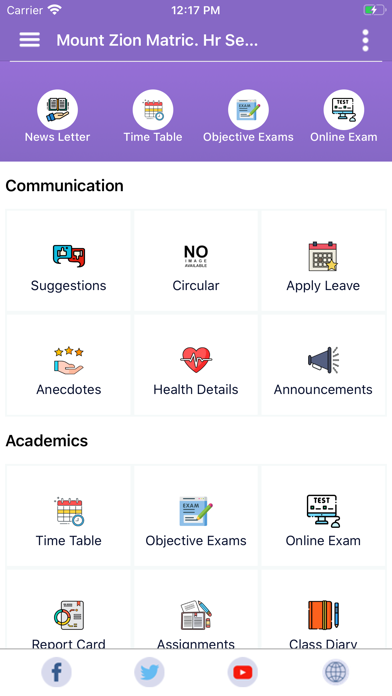 Mount Zion School App Screenshot
