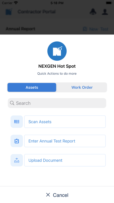 NEXGEN Contractor Portal Screenshot