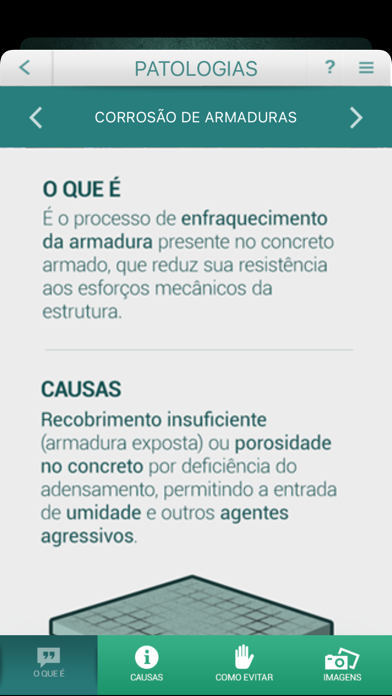 Patologias do Concreto Screenshot