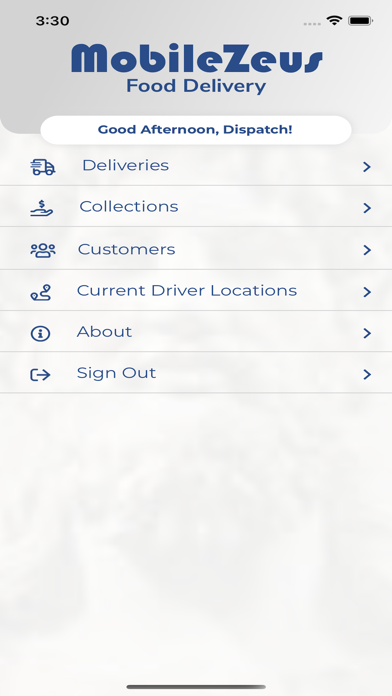 Mobile Zeus - Delivery Screenshot