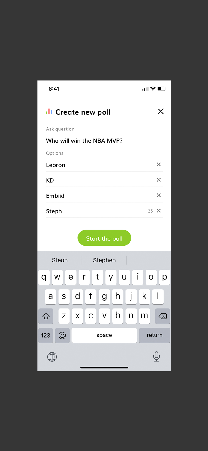 Tellum Drop-in chats and polls