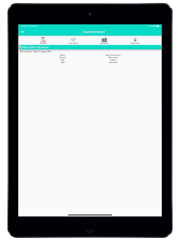 Aquarium Keeper iPad screenshot 2 - Utilities app
