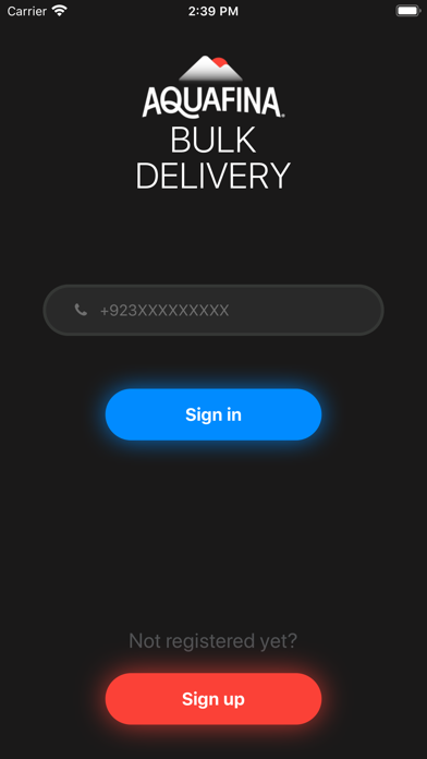 Aquafina Bulk Delivery Screenshot