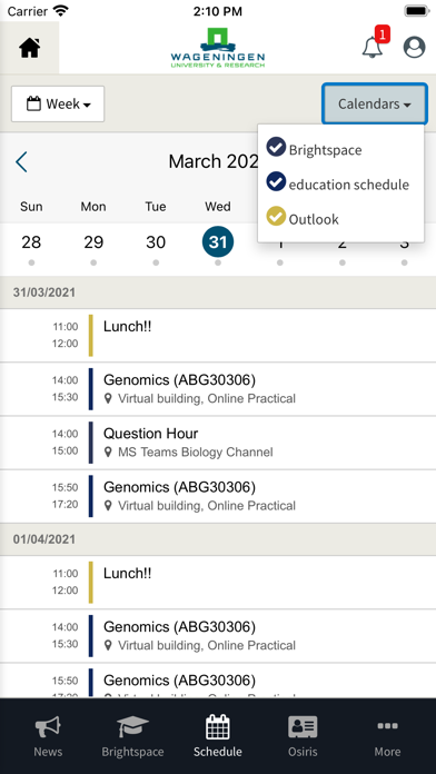 myWUR today Screenshot