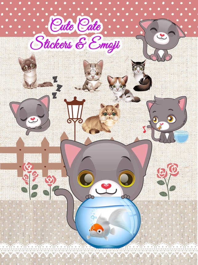 Cute Cat Sneak Peak Sticker for iOS & Android