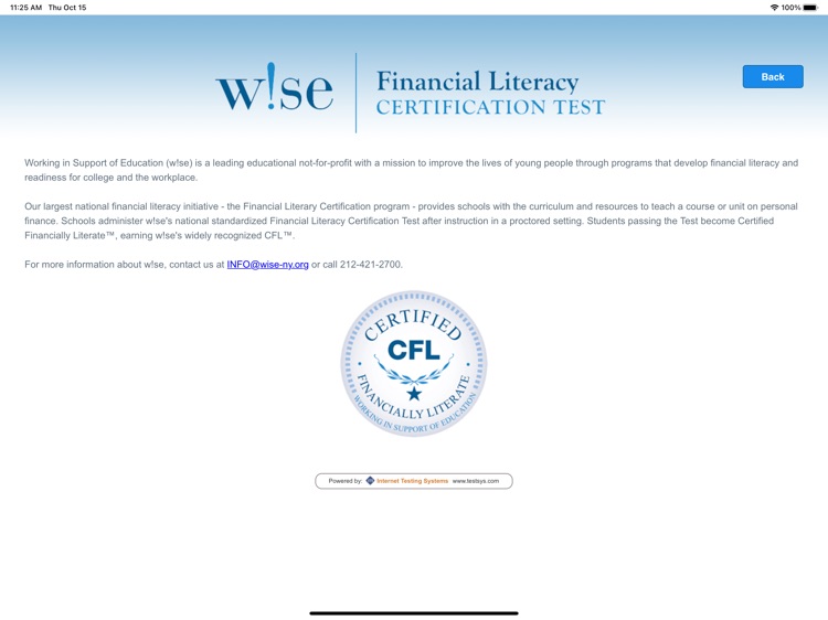 w se Financial Literacy by Internet Testing Systems (ITS)