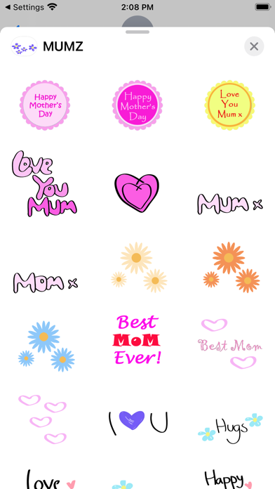 Screenshot #1 pour MUMZ Sticker Pack