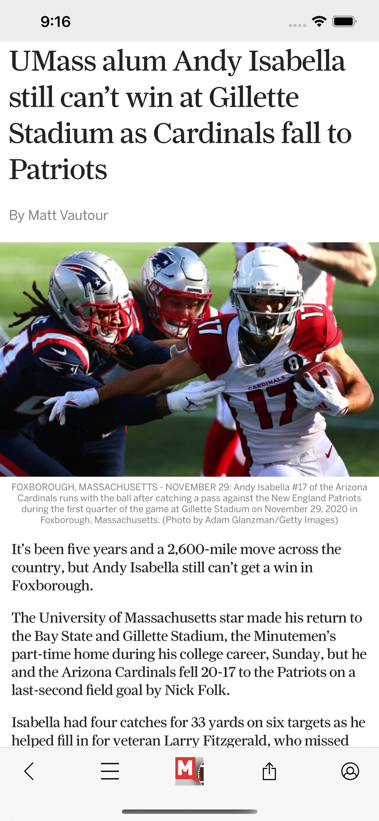 UMass Football News