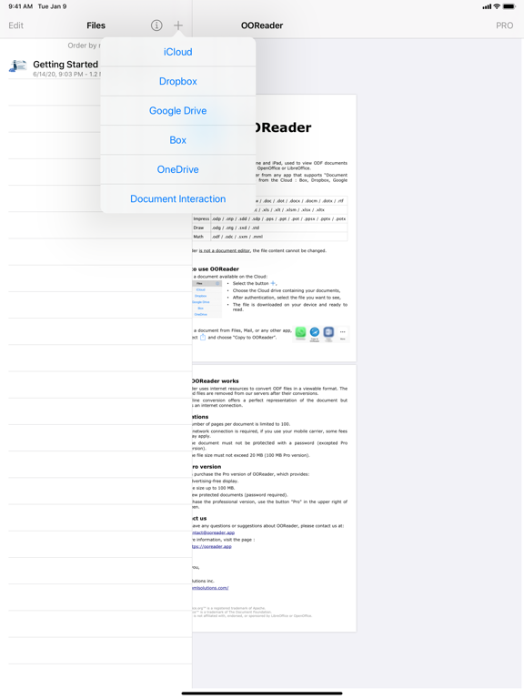OOReader iPad app afbeelding 2