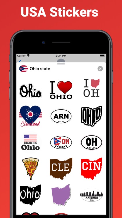 Ohio emoji - USA stickers