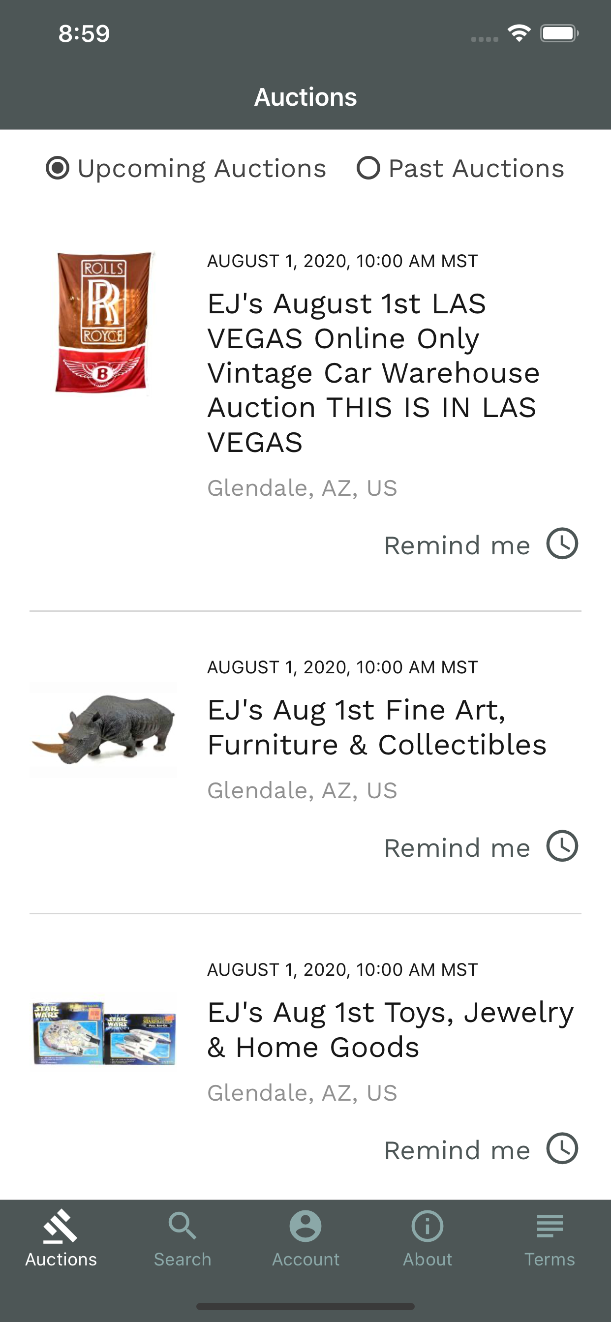 EJs Auctions Live Bidding