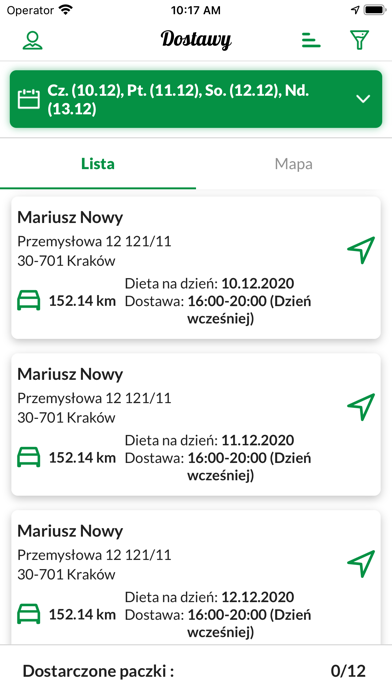 FitKurier dla kierowcy Screenshot