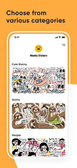 Game screenshot Weekly Stickers: Funny packs apk