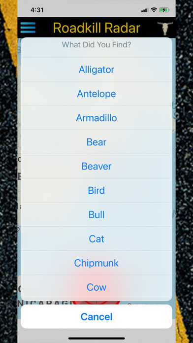 Screenshot #3 pour Roadkill Radar