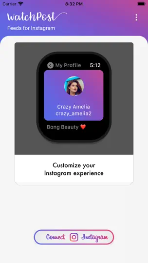 Screenshot von WatchPost For Instagram Feeds auf dem iPhone 7