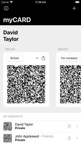 Game screenshot myCARD - sharing via QR apk