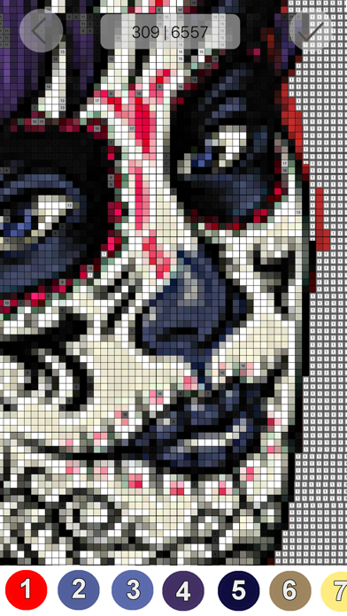 Tattoo Pixel Art Coloring Game Screenshot