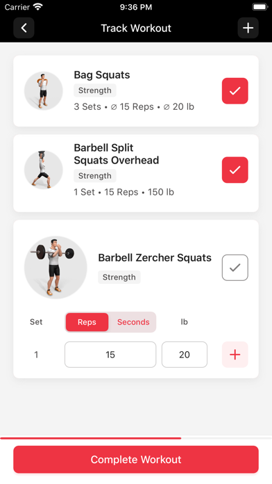 VRTX Fitness Screenshot