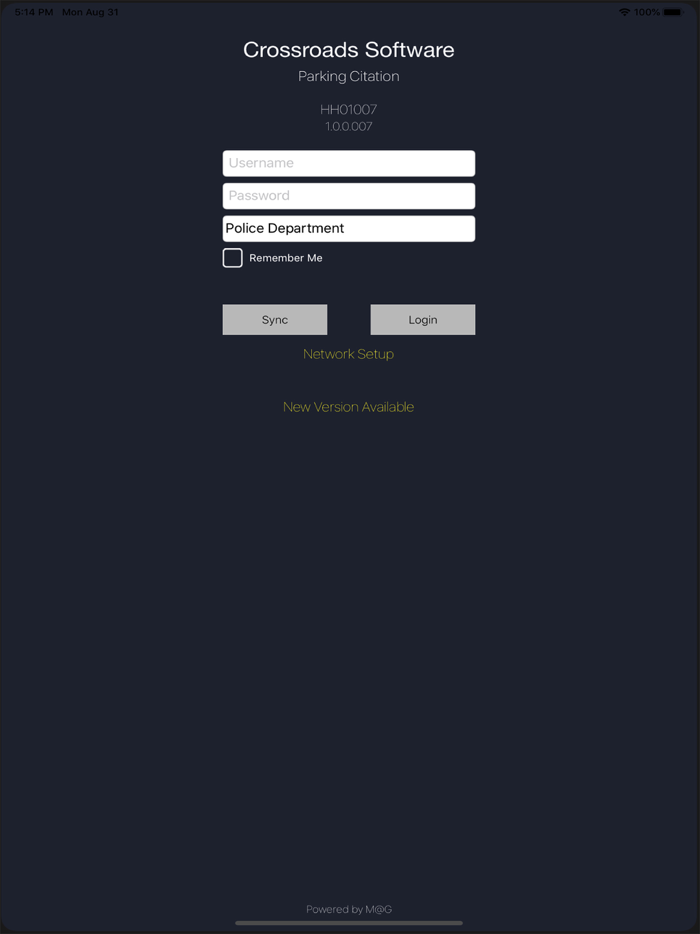 Crossroads Parking eCite App