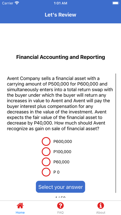 CPA Board Exam Reviewer Screenshot