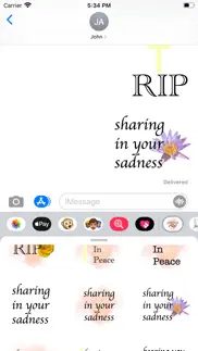 condolences stickers iphone screenshot 4